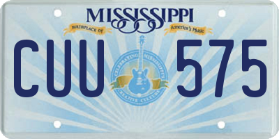MS license plate CUU575