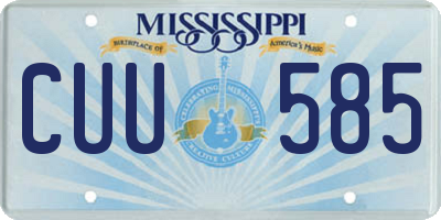 MS license plate CUU585