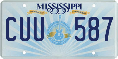 MS license plate CUU587