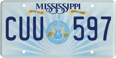 MS license plate CUU597