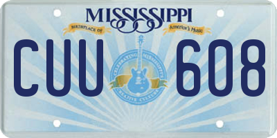 MS license plate CUU608