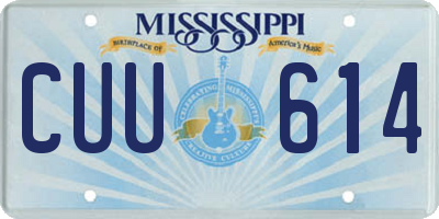 MS license plate CUU614