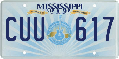 MS license plate CUU617