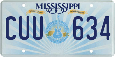 MS license plate CUU634