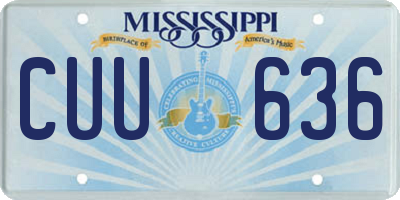 MS license plate CUU636