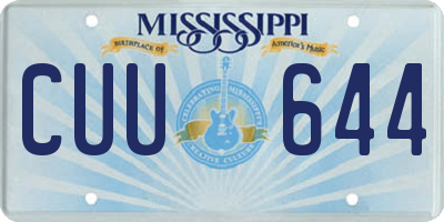 MS license plate CUU644