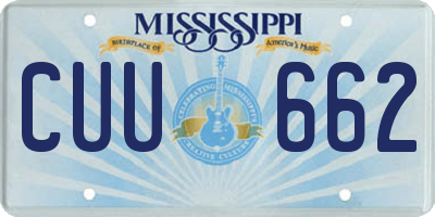 MS license plate CUU662