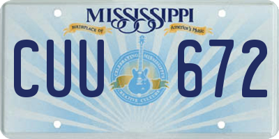 MS license plate CUU672