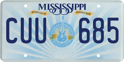 MS license plate CUU685