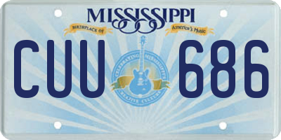 MS license plate CUU686