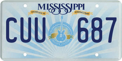 MS license plate CUU687