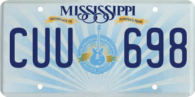 MS license plate CUU698