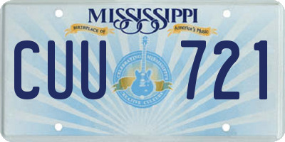 MS license plate CUU721