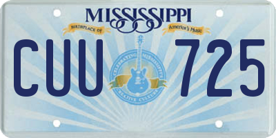 MS license plate CUU725
