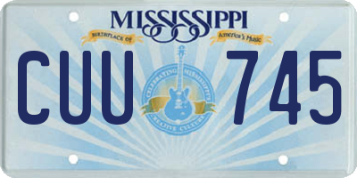 MS license plate CUU745