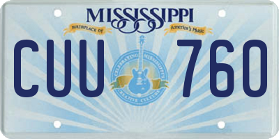 MS license plate CUU760