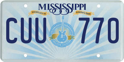 MS license plate CUU770