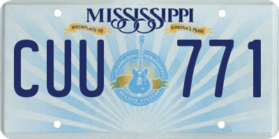 MS license plate CUU771