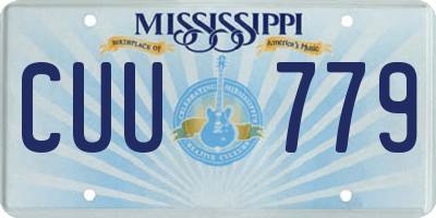 MS license plate CUU779