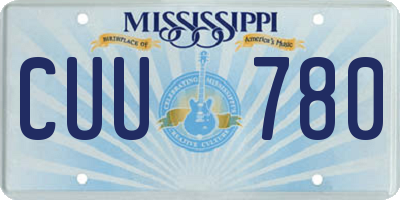 MS license plate CUU780