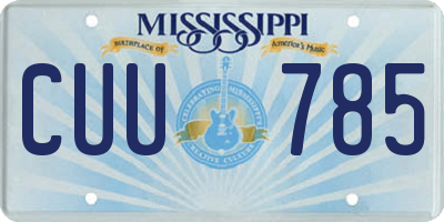 MS license plate CUU785
