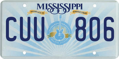 MS license plate CUU806