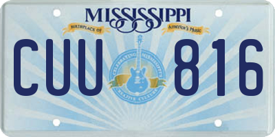 MS license plate CUU816