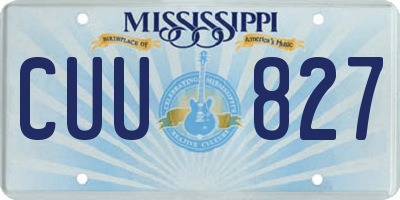 MS license plate CUU827