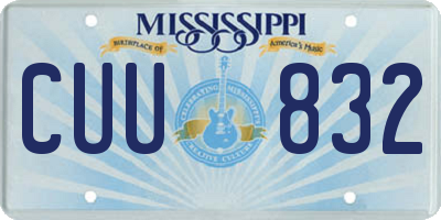 MS license plate CUU832