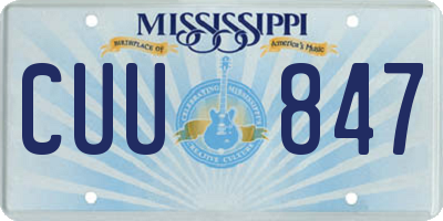 MS license plate CUU847