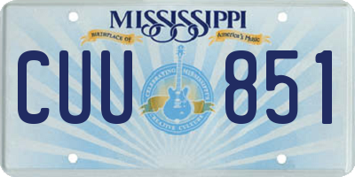 MS license plate CUU851