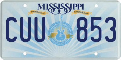 MS license plate CUU853