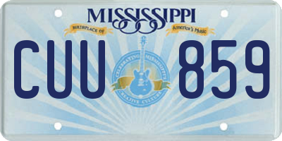 MS license plate CUU859