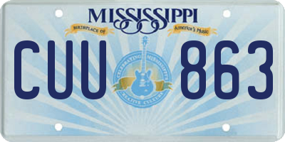 MS license plate CUU863