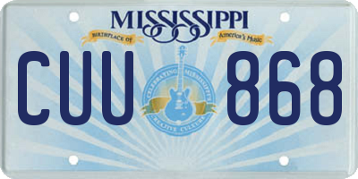 MS license plate CUU868