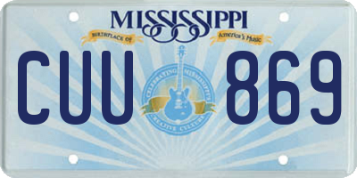 MS license plate CUU869