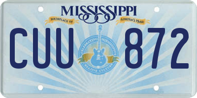 MS license plate CUU872