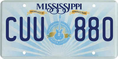 MS license plate CUU880