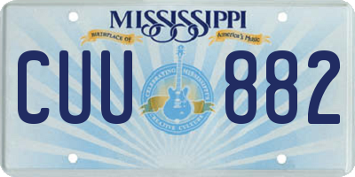 MS license plate CUU882