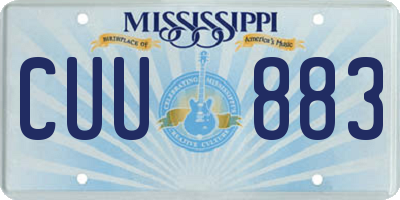MS license plate CUU883