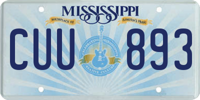 MS license plate CUU893