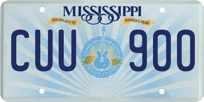 MS license plate CUU900