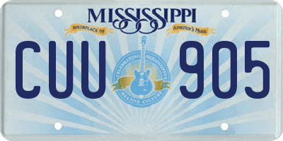 MS license plate CUU905