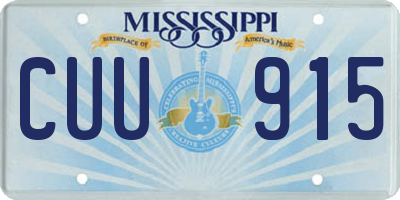 MS license plate CUU915