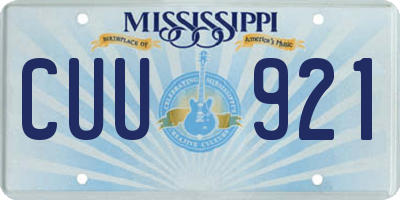 MS license plate CUU921