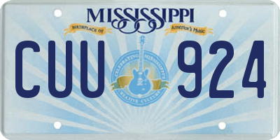 MS license plate CUU924