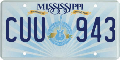 MS license plate CUU943