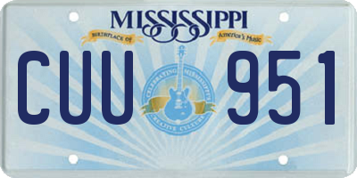 MS license plate CUU951