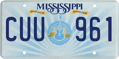 MS license plate CUU961