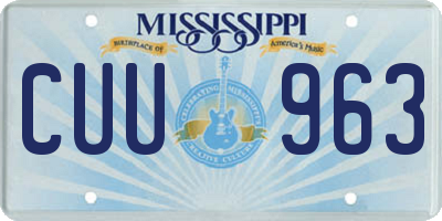 MS license plate CUU963